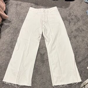 Zara Women's Flare White Jeans